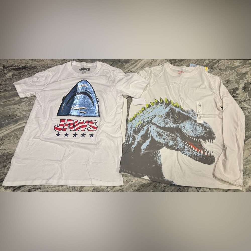 Two boys long and short sleeve shirts size xl